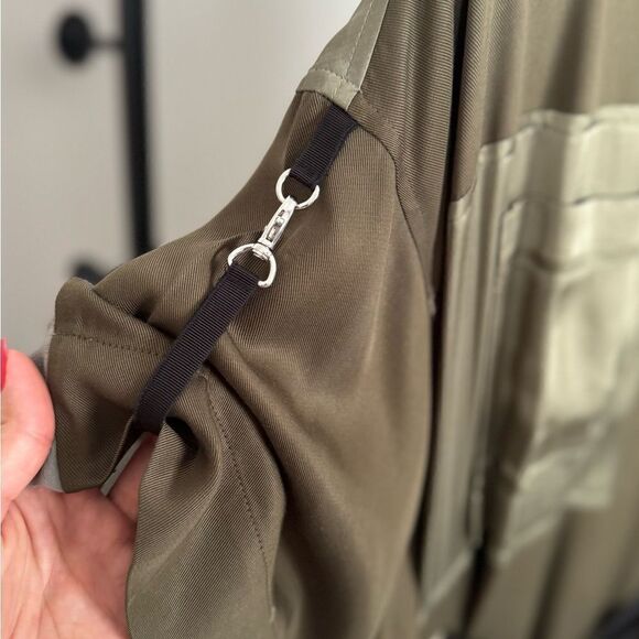 ⭕️ DIESEL Dress Olive green Satin Medium - Picture 3 of 11